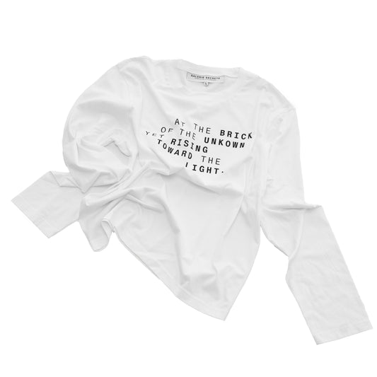 WHITE PRINTED LONGSLEEVE