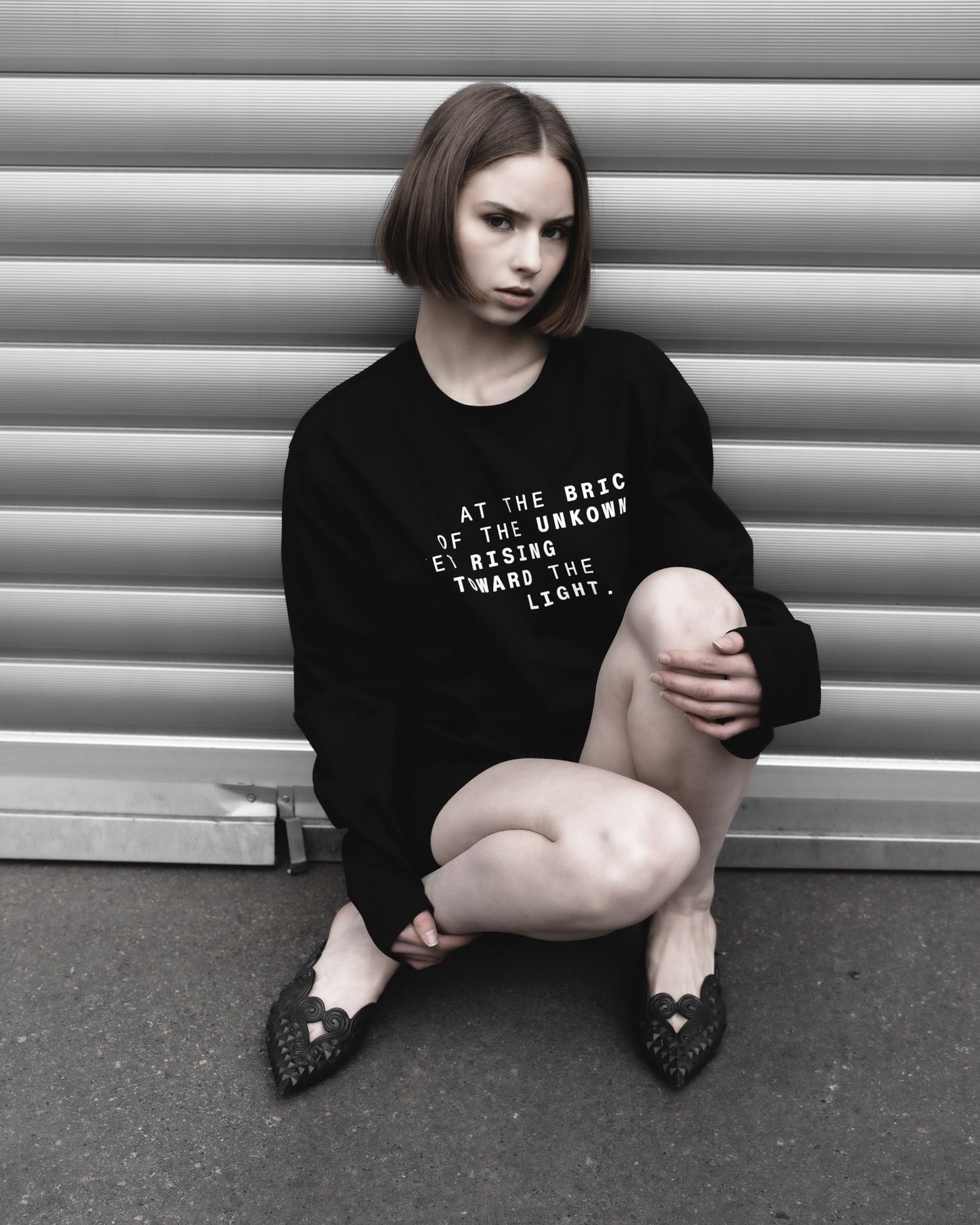BLACK PRINTED LONGSLEEVE