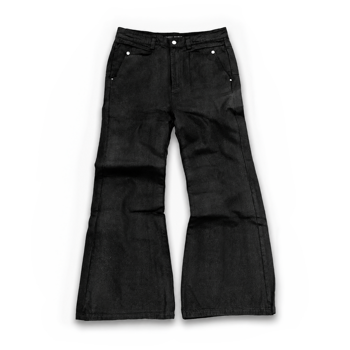 WAXED FLARED DENIM