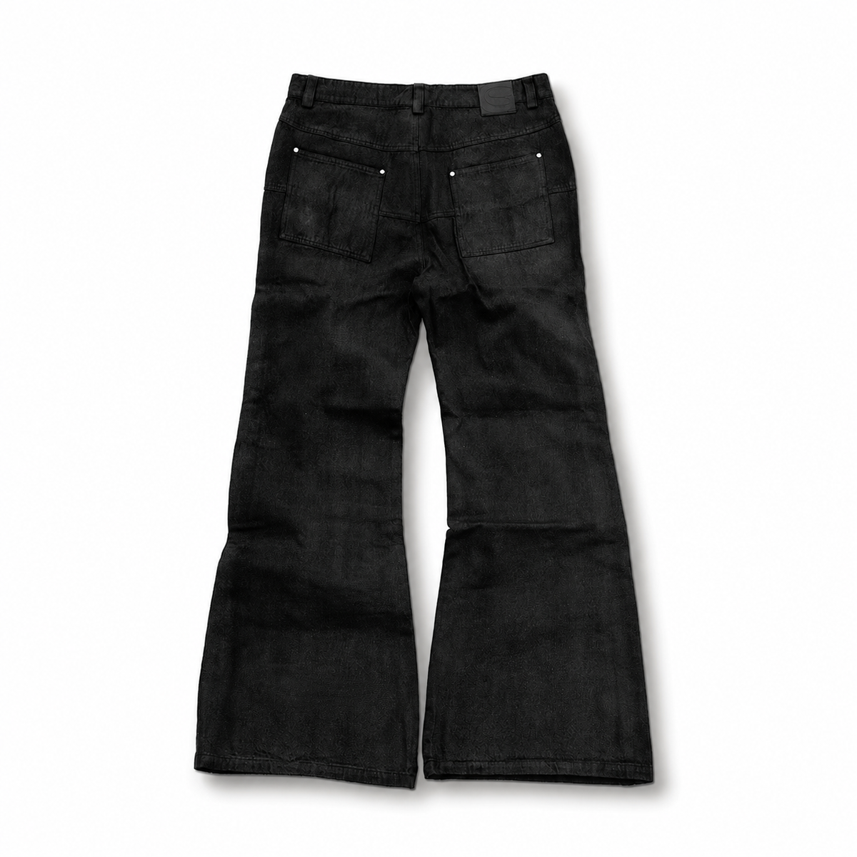 WAXED FLARED DENIM